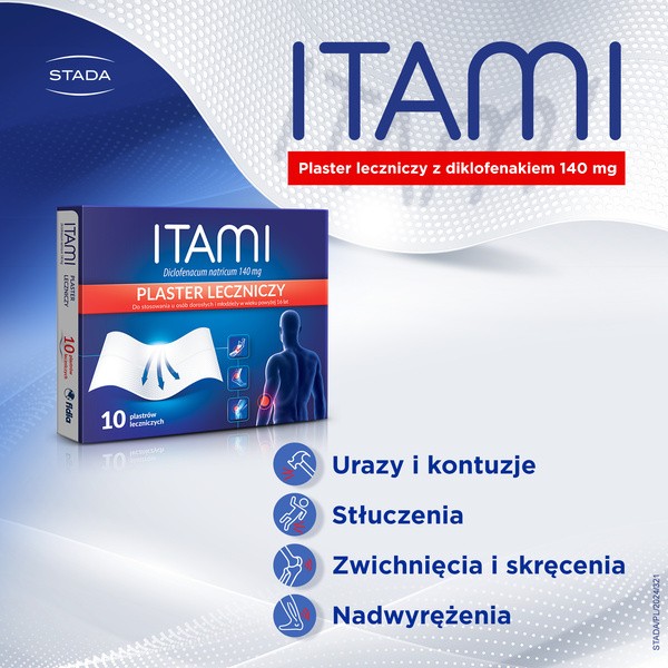 Itami, 140 mg, plastry lecznicze, 10 szt.
