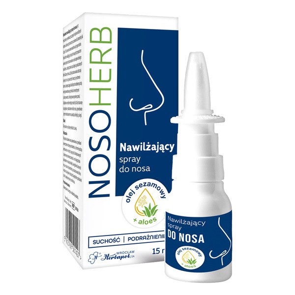 Nosoherb, nawilżający spray do nosa, 15 ml
