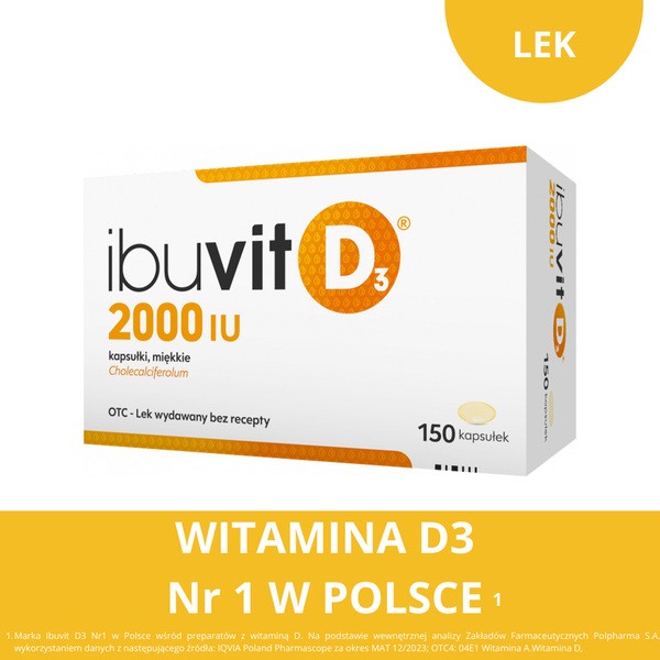 Ibuvit D3, 2000 IU, kapsułki miękkie, 150 szt.