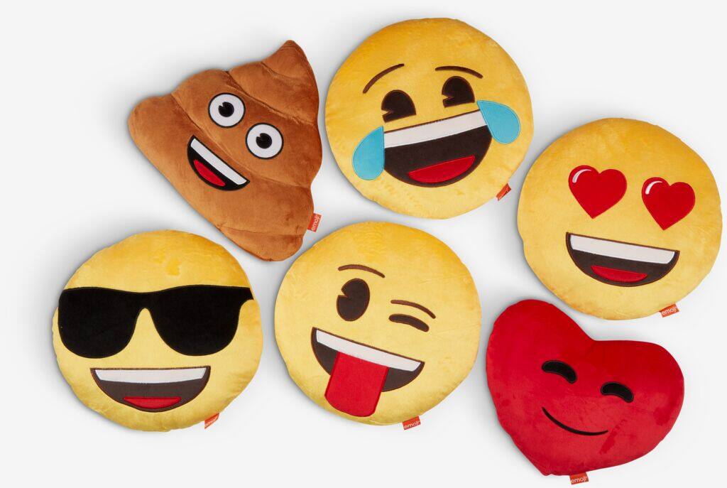EMOJI Pyntepude EMOJI Ø35 assorteret.