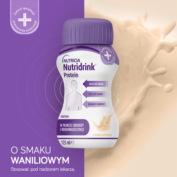 Nutridrink Protein, płyn o smaku waniliowym, 4 x 125 ml