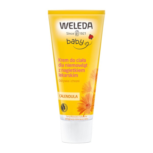 Weleda Baby Calendula, krem do ciała dla niemowląt z nagietkiem lekarskim, 75 ml