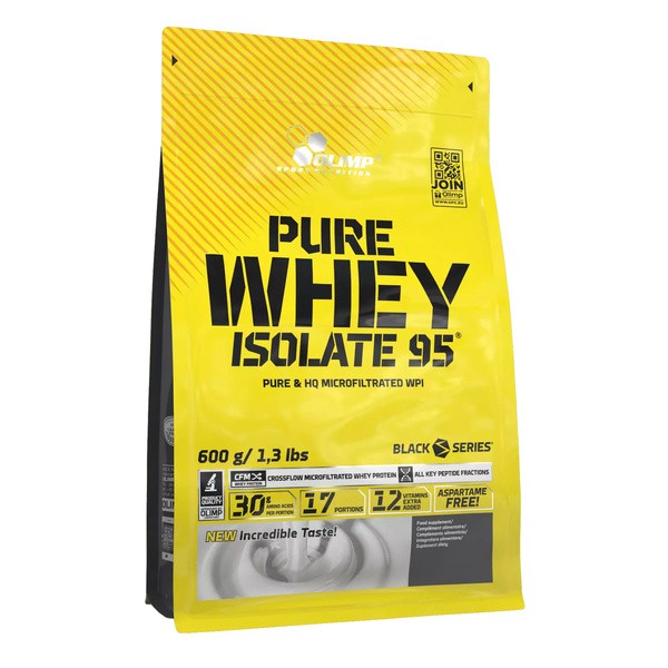 Olimp Pure Whey Isolate 95, proszek, smak masła orzechowego, 600 g