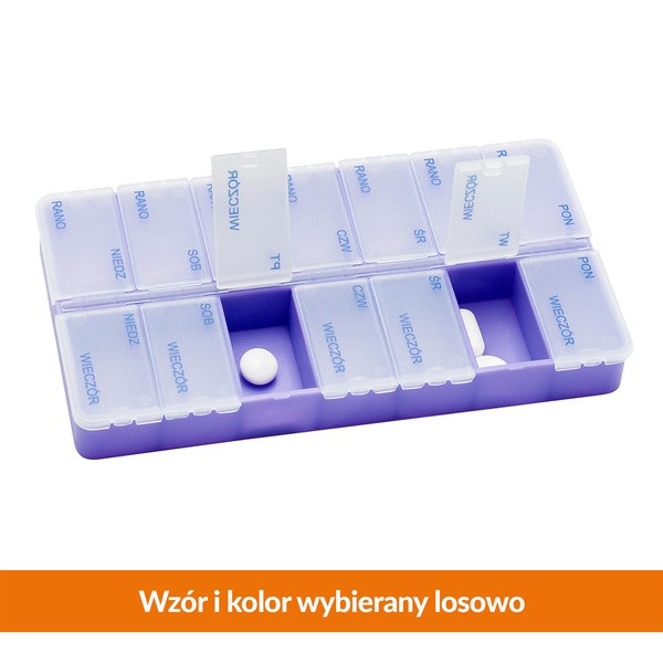 Kasetka tygodniowa, dozownik do leków 