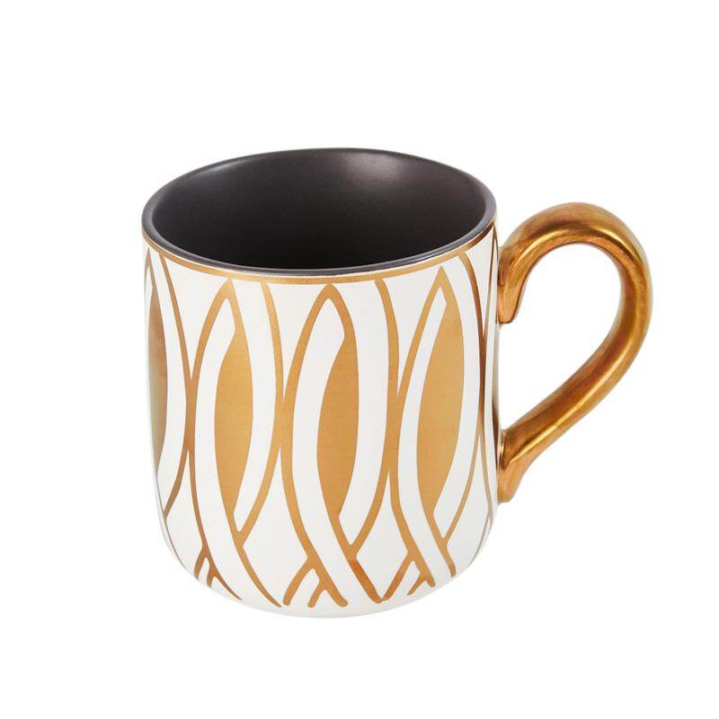 Kubek ceramiczny do kawy w kolorze złotym z uchwytem, kreatywny, izolowany, porcelanowy, uroczy, samomieszający, kubki dla par Copos XX60CM