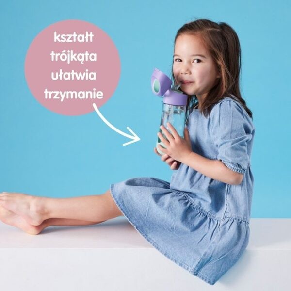 B.box Butelka na wodę, bidon z ustnikiem dla dziecka tritanowy, Indigo Rose, 12 m+, 450 ml