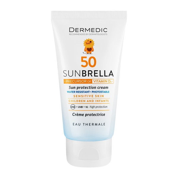Dermedic Sunbrella, krem ochronny SPF 50 do twarzy, od 1. miesiąca życia, 50 ml