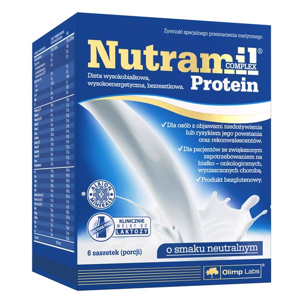 Olimp Nutramil Complex Protein, smak neutralny, 6 saszetek