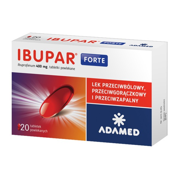 Ibupar forte, 400 mg, tabletki powlekane, 20 szt.