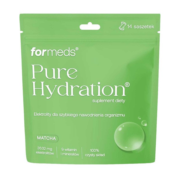 Pure Hydration Matcha, saszetki z proszkiem, smak matcha, 14 szt.