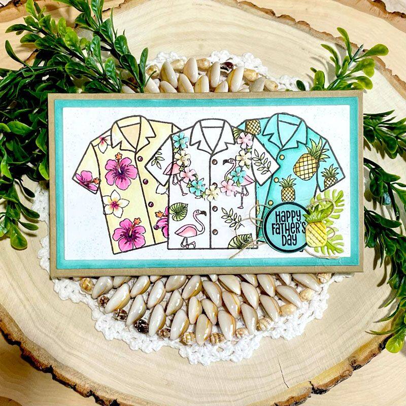 Tropical Vibes Patterns Clear Stamp Set