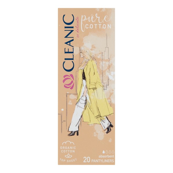 Cleanic Pure Cotton, wkładki higieniczne, 20 szt.