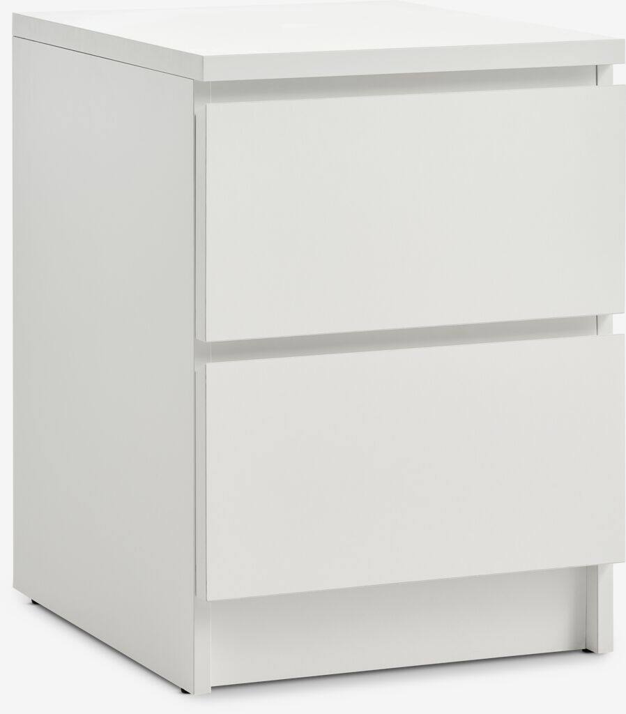 LIMFJORDEN LIMFJORDEN sengebord, 2 skuffer, hvid