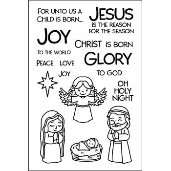 Mini Nativity Clear Stamp Set
