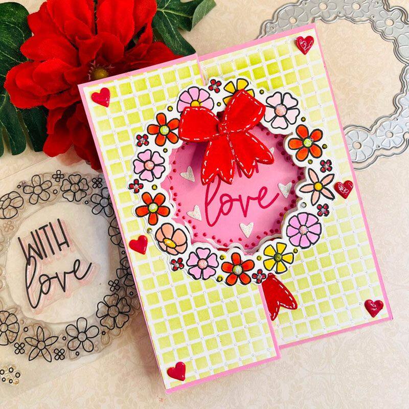Flower Wreath Clear Stamp Set