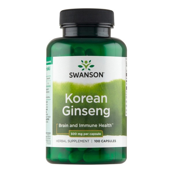 Swanson Żeń-szeń koreański, 500 mg, kapsułki, 100 szt.