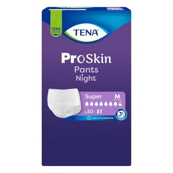 Tena Pants ProSkin Super Night, majtki chłonne, rozmiar M, 30 szt.