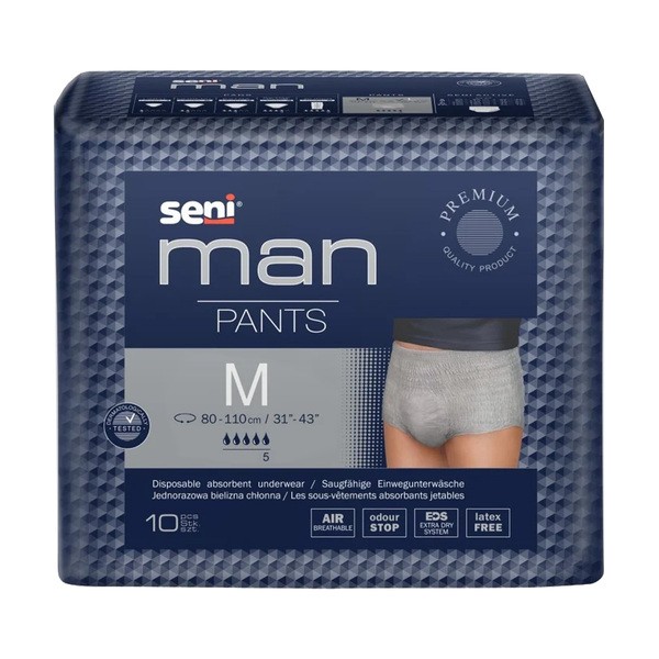 Seni Man Pants, majtki chłonne, rozmiar M, 10 szt.