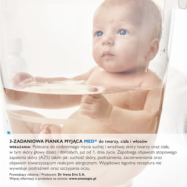 Emotopic Med+, 3-zadaniowa pianka myjąca, 200 ml