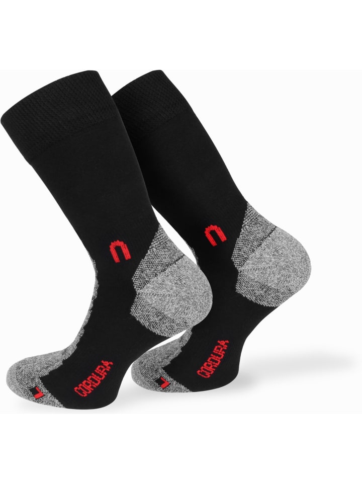 normani 2 Paar Cordura-Sport-Funktionssocken in Schwarz/Grau günstig kaufen 35-38