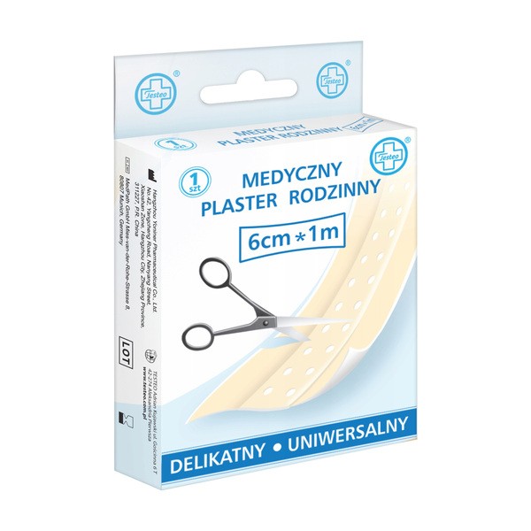 Testeo, plaster do cięcia, 6 cm x 1 m, 1 szt.