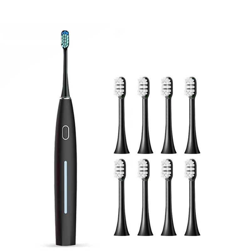 Bezprzewodowa, szybko ładująca, inteligentna elektryczna szczoteczka do zębów dla dorosłych, wodoodporna, elektroniczna, do czyszczenia zębów, 8 wymiennych główek szczoteczki