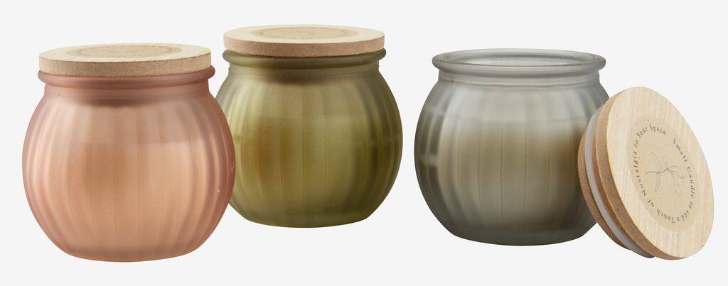 JARLE JARLE lys Ø6xH6cm med låg, forskellige farver