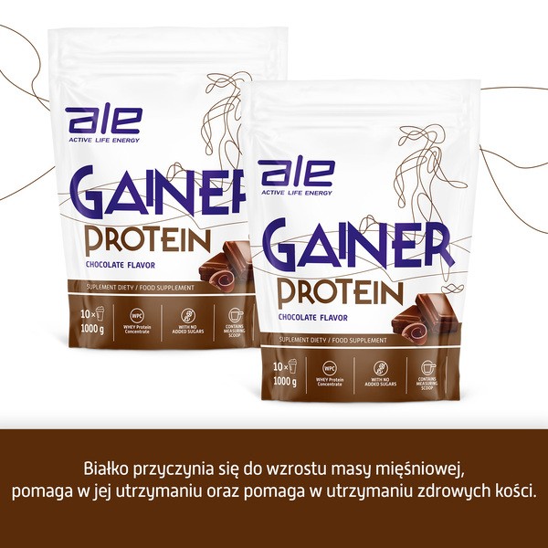 ALE Gainer Protein Chocolate Flavor, proszek, 1000 g
