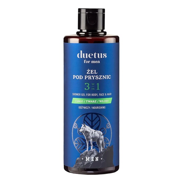 Duetus For Men, odżywczy żel pod prysznic 3w1, 300 ml