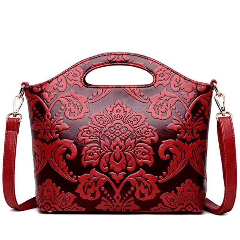 Sac bandoulière femme à motif floral, sac banane en cuir véritable pour femme