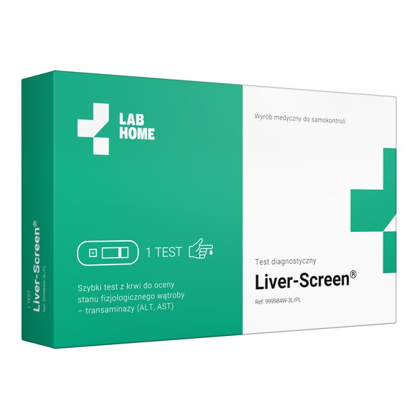 Liver-Screen, test próby wątrobowe (ALT, AST), badanie wątroby, 1 szt.
