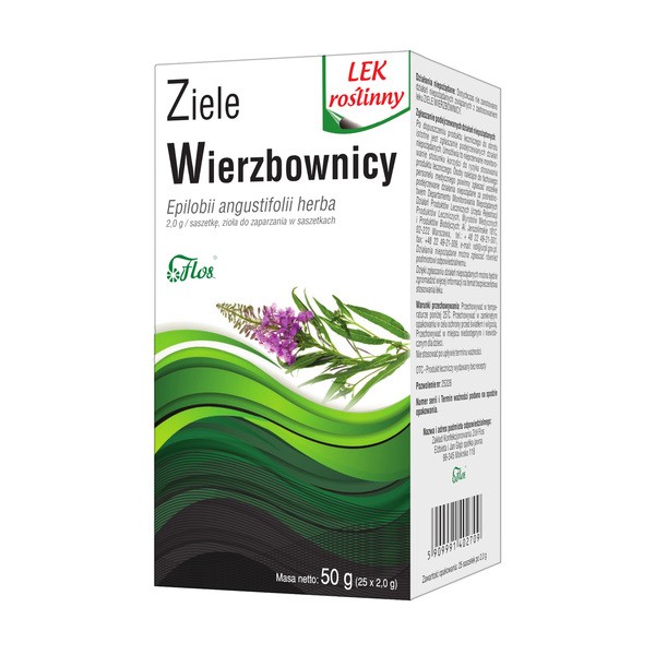 Ziele wierzbownicy, zioła do zaparzania, 2 g, 25 saszetek.