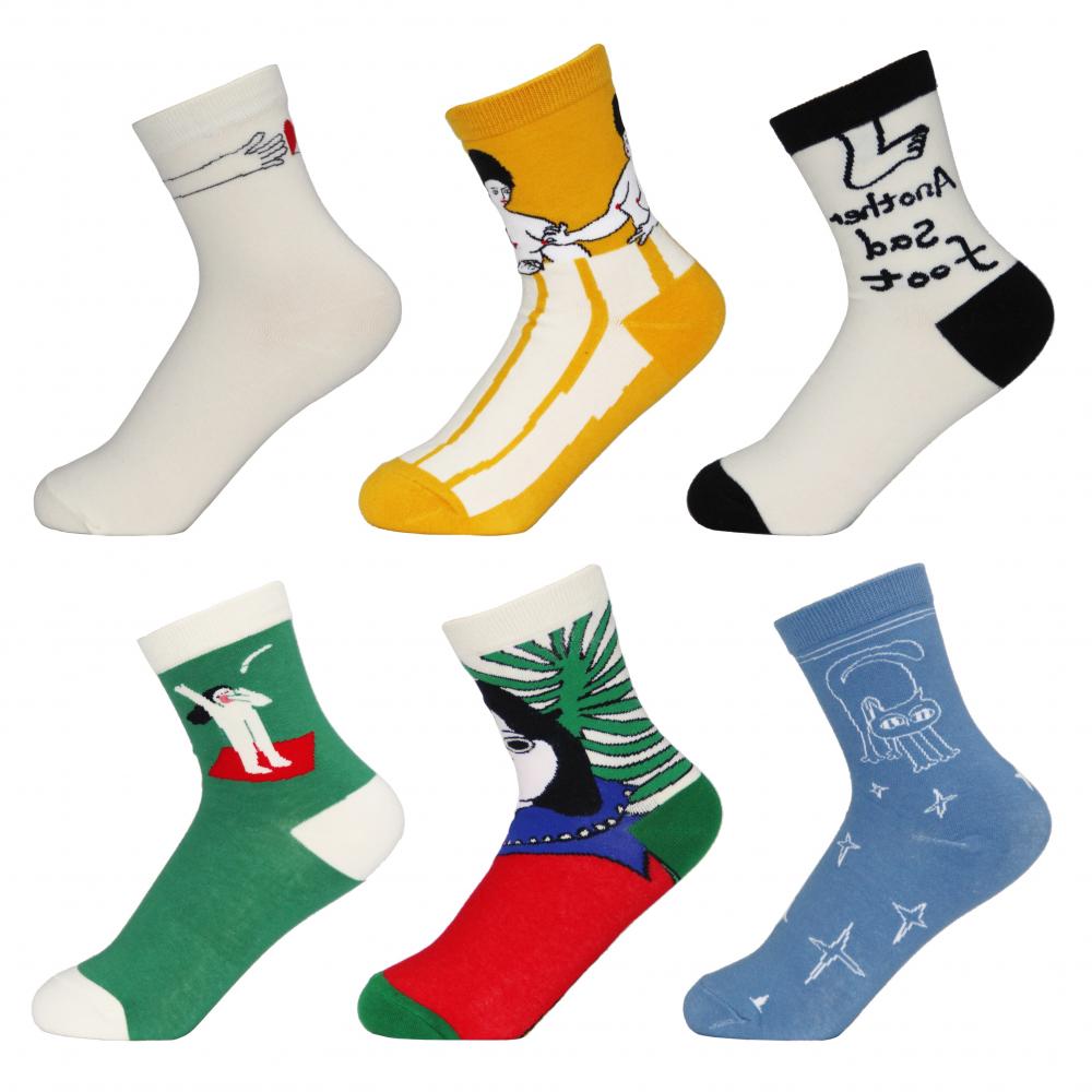 Fashion Cartoon  Women Ankle Cotton Socks Women Short Hipster Japanese harajuku Casual Creative Art Funny  Socks