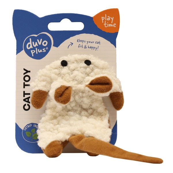 Duvoplus Cat Toy, pluszowa myszka z kocimiętką dla kota, 1 szt.