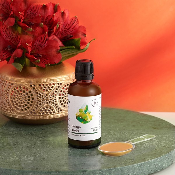 Aura Herbals Ginkgo Biloba, ekstrakt Miłorząb Japoński 50:1, płyn, 50 ml