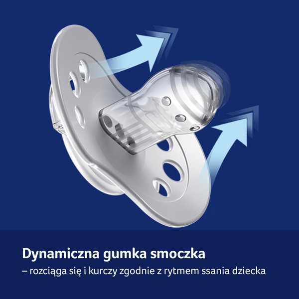 Canpol Lovi, smoczek silikonowy dynamiczny, Night&Day Girl, 0-6m, 2 szt.