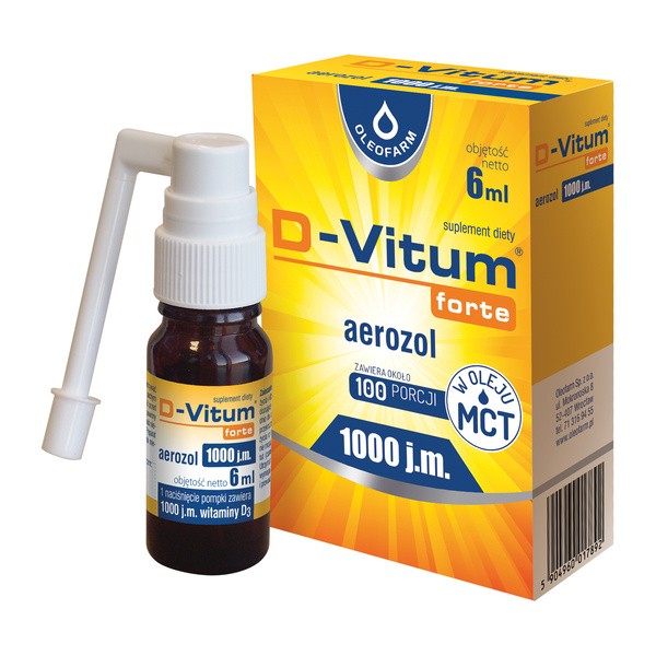 D-Vitum forte 1000 j.m., aerozol, 6 ml