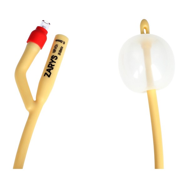 Zarys, urologiczny cewnik Foley'a, dwudrożny z plastikową zastawką, CH 18/30-50 ml, 1 szt.