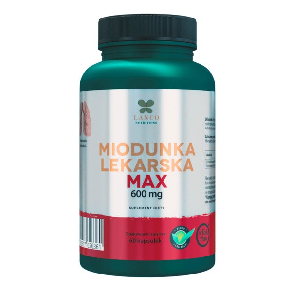 Lanco Nutritions Miodunka Lekarska Max 600 mg, kapsułki, 60 szt.