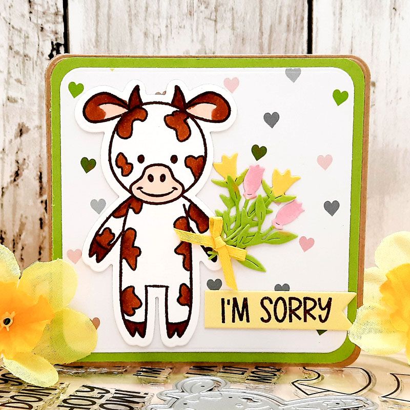 Little Peeps Cow Clear Stamp Set
