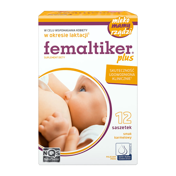Femaltiker Plus, smak karmelowy, proszek w saszetkach, 12 szt.