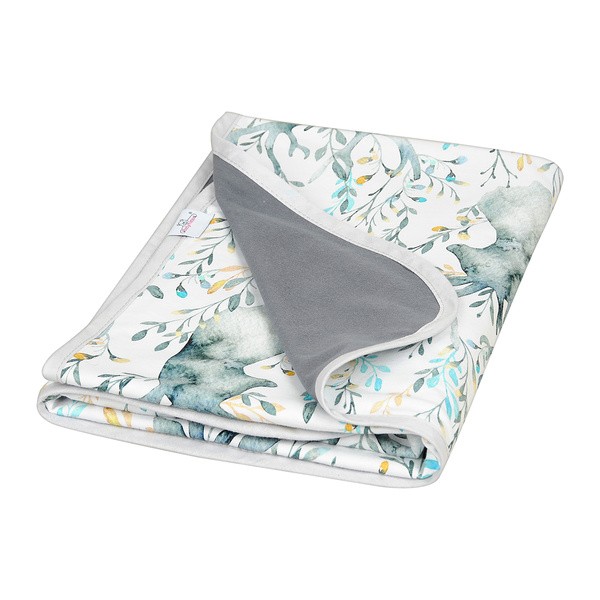 Babymatex Ines, bawełniany kocyk dwustronny, wzór: jeleń, 75 cm x 100 cm, 1 szt.