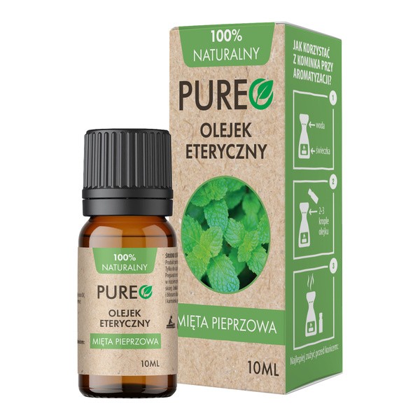 Pureo, naturalny olejek eteryczny, Mięta pieprzowa, 10 ml