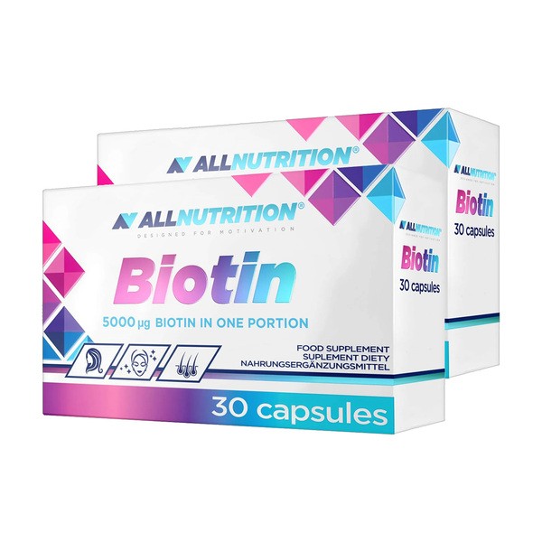 Zestaw 2 x Allnutrition Biotin, kapsułki, 30 szt.