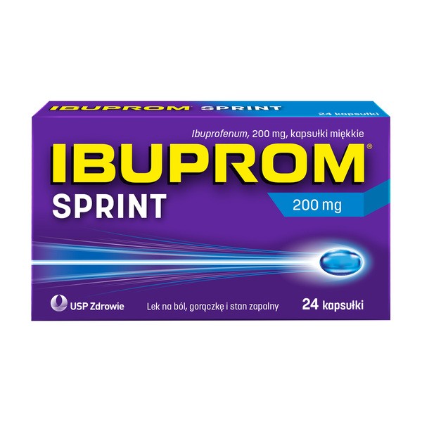 Ibuprom Sprint, 200 mg, kapsułki miękkie, 24 szt.