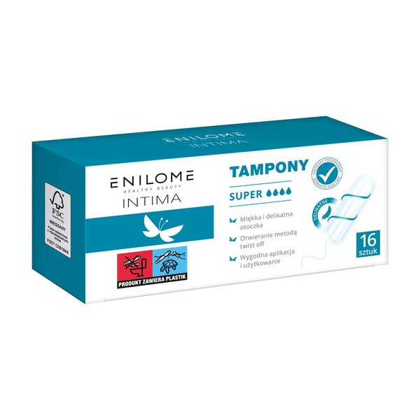 Enilome Healthy Beauty Intima, tampony, super, 16 szt.