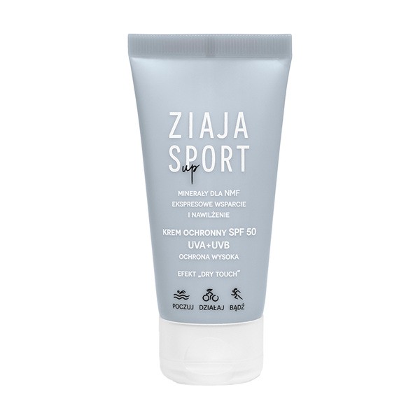Ziaja Sport up minerały dla NMF, krem ochronny SPF 50 UVA+UVB ochrona wysoka, 50 ml