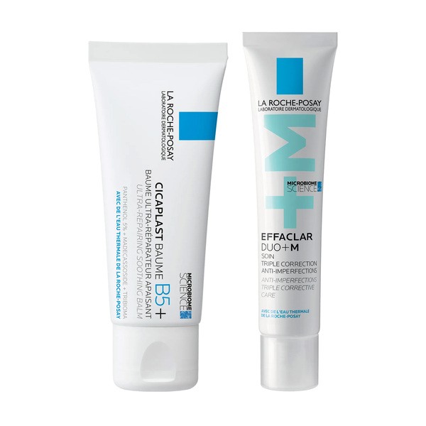 Zestaw La Roche Posay, Effaclar Duo+ M, krem o potrójnym działaniu przeciw niedoskonałościom, 40 ml + Cicaplast Baume B5+, balsam kojący do twarzy i ciała, 40 ml