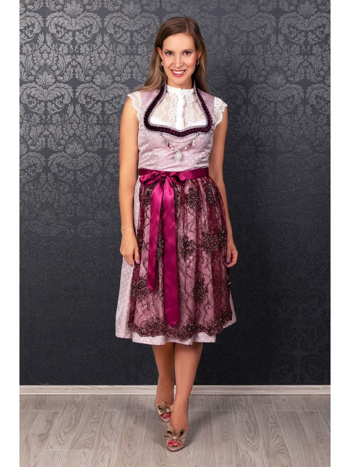 Edelnice Midi Dirndl Alice in lila, rosé günstig kaufen