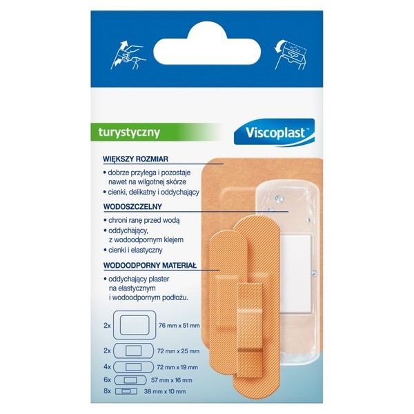 Viscoplast, Zestaw Turystyczny, plastry z opatrunkiem, 22 szt.